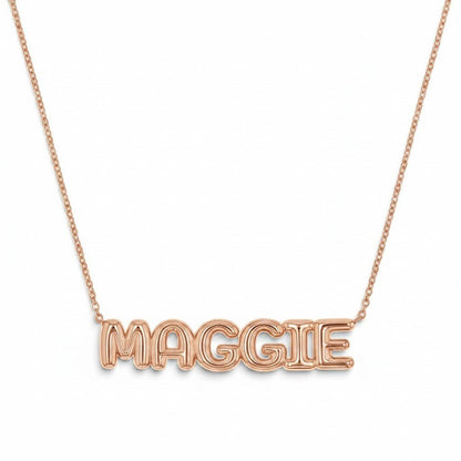 Balloon Name Necklace - Lotus Diamond