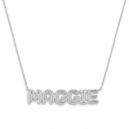 Balloon Name Necklace - Lotus Diamond