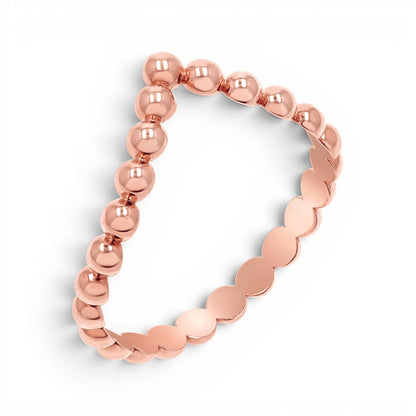 Beaded Wishbone Ring - Lotus Diamond