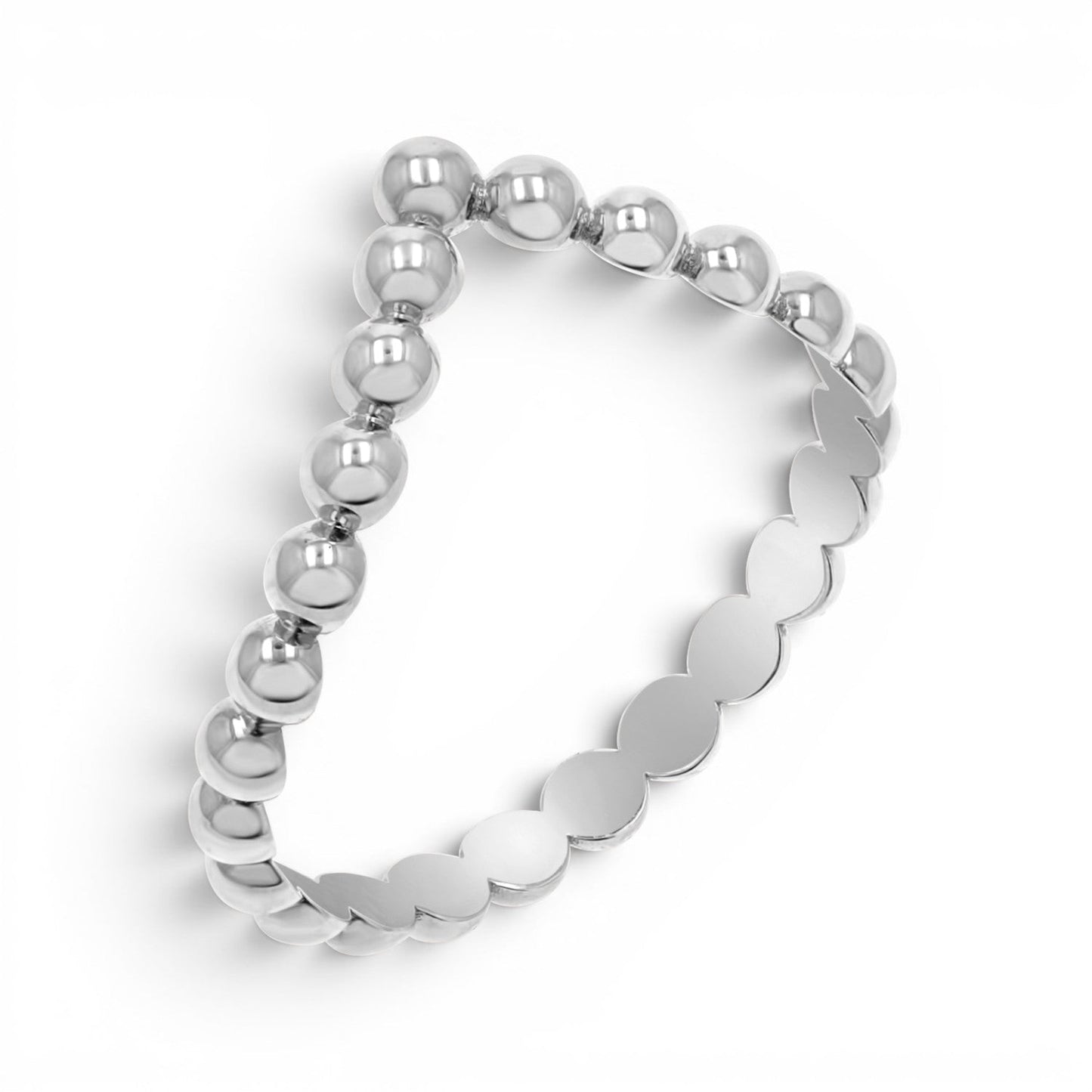 Beaded Wishbone Ring - Lotus Diamond