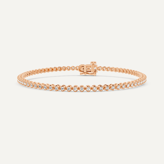 Best Value - 1 ctw Round Diamond Petite Tennis Bracelet - Lotus Diamond