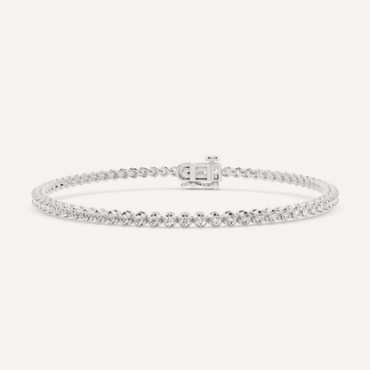Best Value - 1 ctw Round Diamond Petite Tennis Bracelet - Lotus Diamond