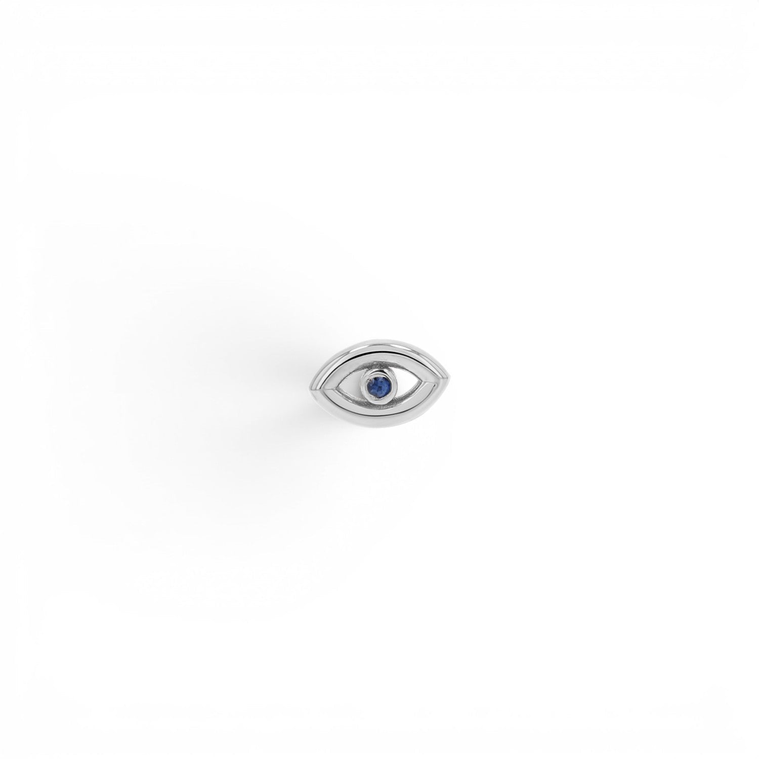 Bezel Set Evil Eye Stud Earrings - Lotus Diamond