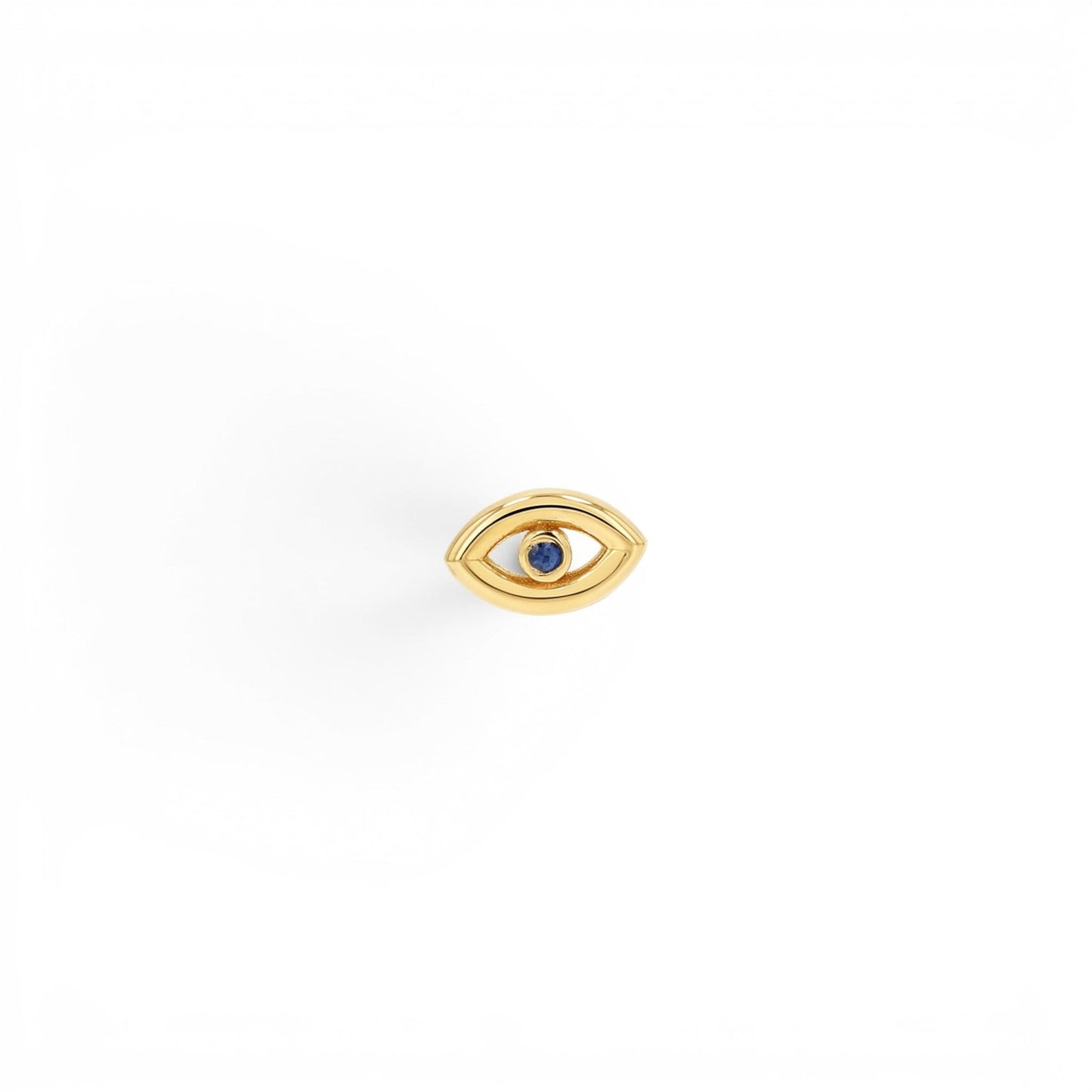 Bezel Set Evil Eye Stud Earrings - Lotus Diamond