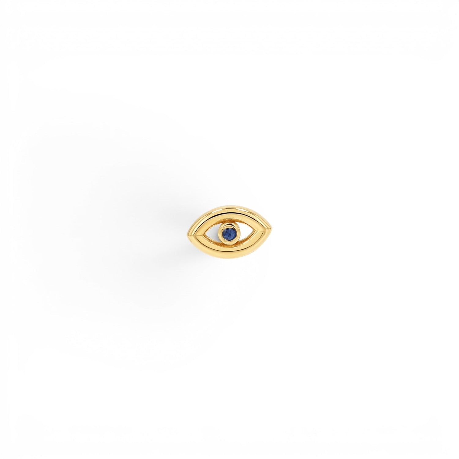 Bezel Set Evil Eye Stud Earrings - Lotus Diamond