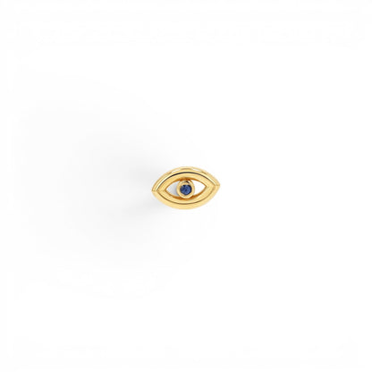 Bezel Set Evil Eye Stud Earrings - Lotus Diamond