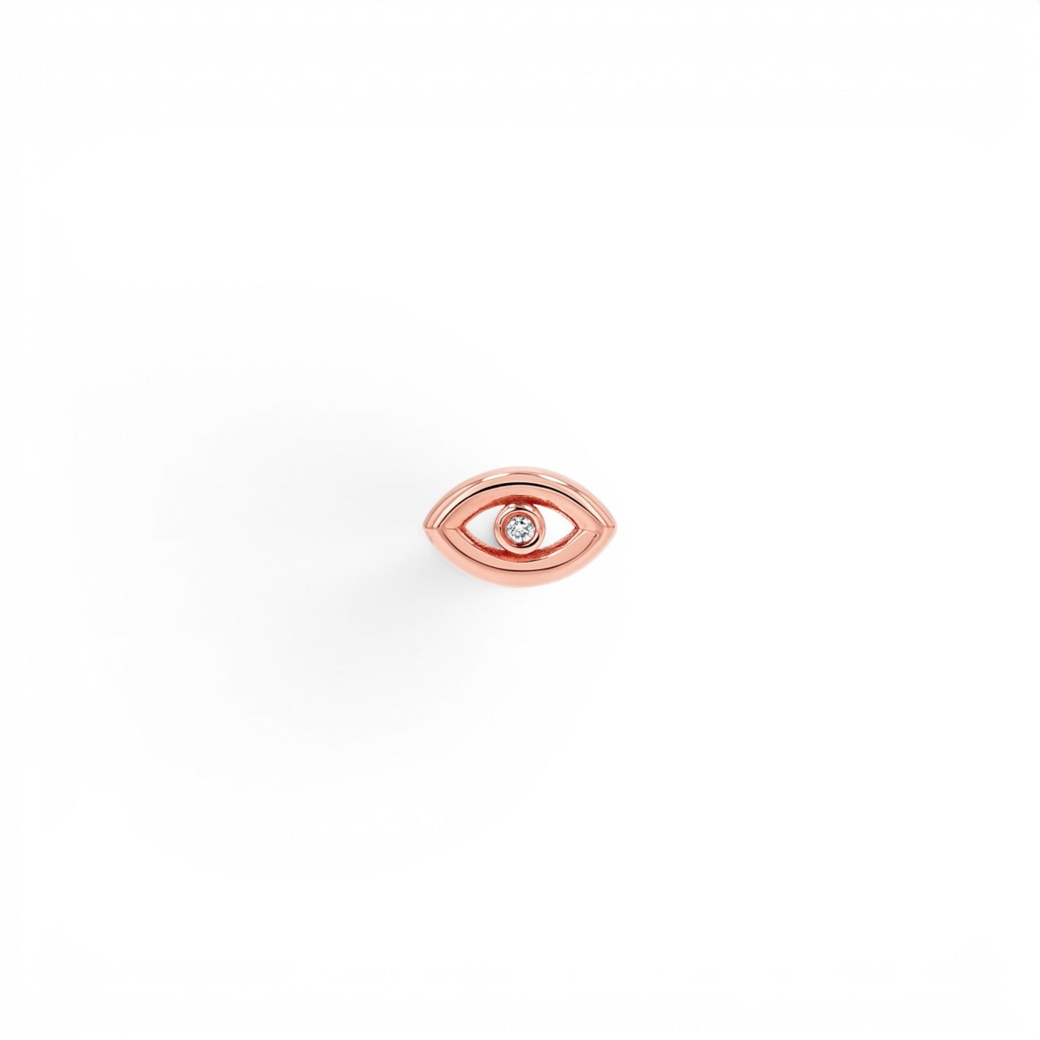 Bezel Set Evil Eye Stud Earrings - Lotus Diamond