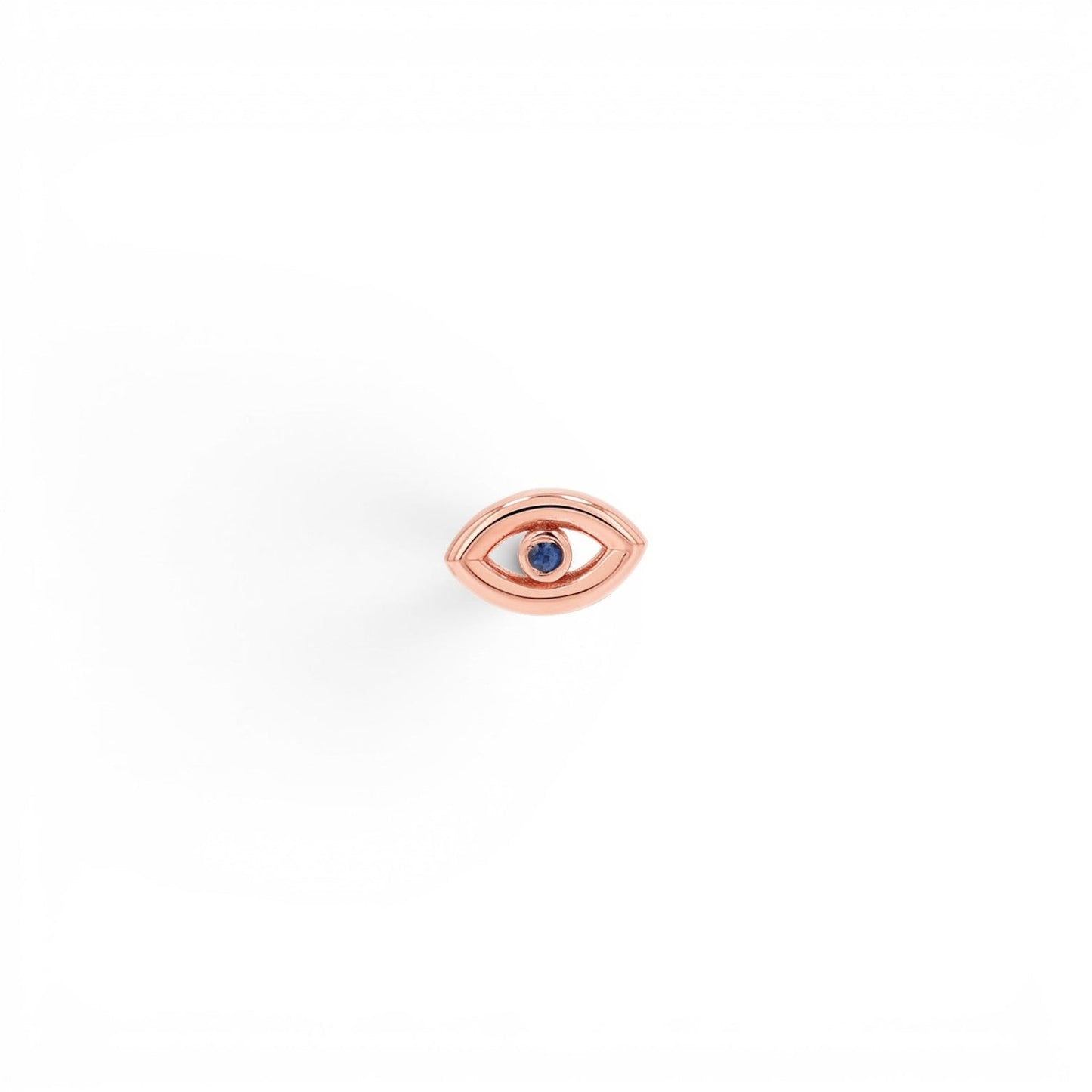 Bezel Set Evil Eye Stud Earrings - Lotus Diamond