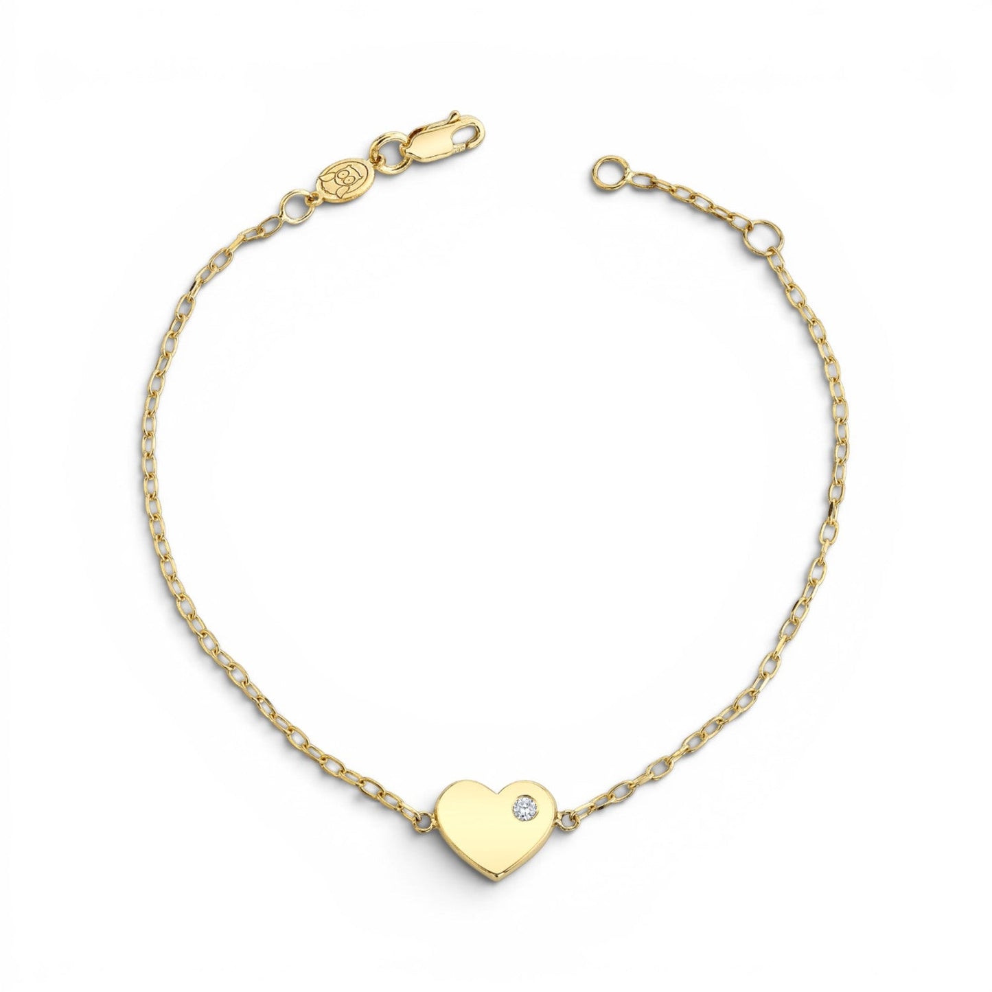 Birthstone Heart Bracelet - Lotus Diamond