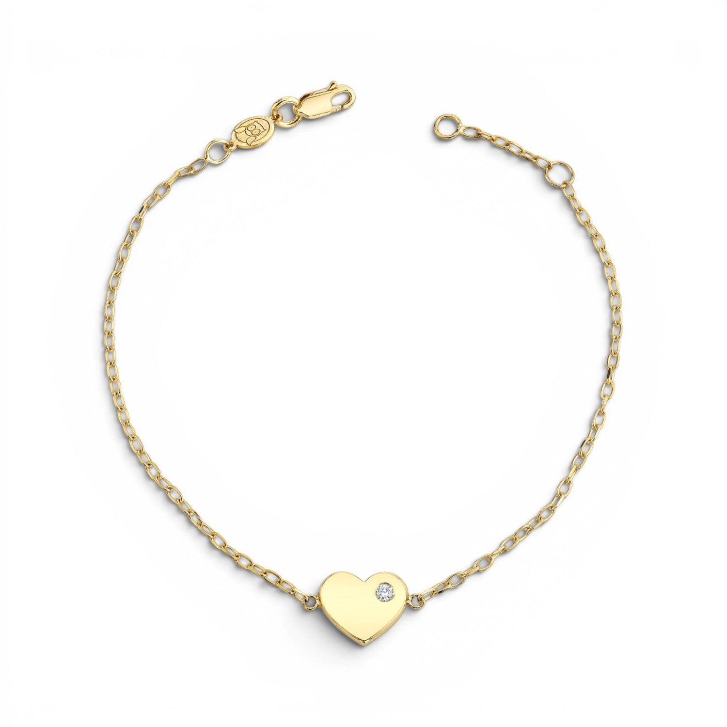 Birthstone Heart Bracelet - Lotus Diamond