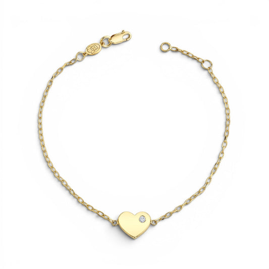 Birthstone Heart Bracelet - Lotus Diamond