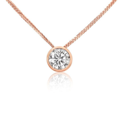 Blister tip rose gold 18K diamond pendant - Lotus Diamond