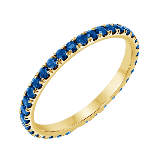 Blue Sapphire Eternity Band - Lotus Diamond