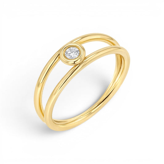 Bubble Solitaire Diamond Ring - Lotus Diamond