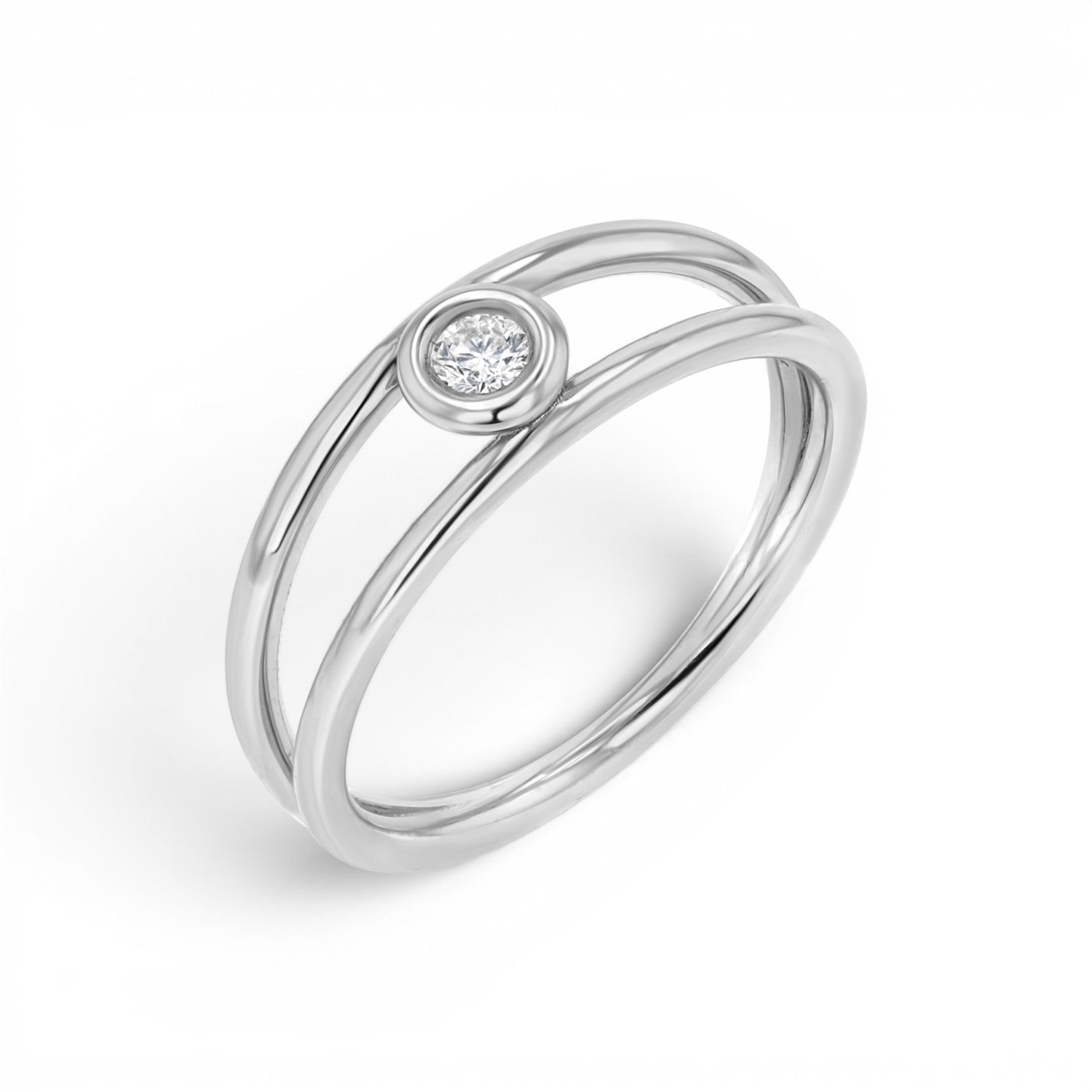 Bubble Solitaire Diamond Ring - Lotus Diamond