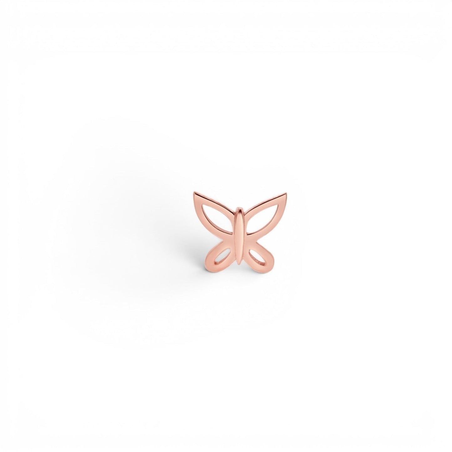 Butterfly Silhouette Stud Earrings - Lotus Diamond