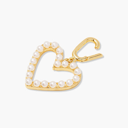 Cami Pearl Heart Charm - Lotus Diamond