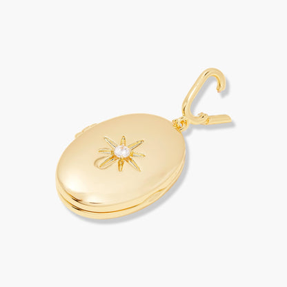 Cami Starburst Locket Charm - Lotus Diamond