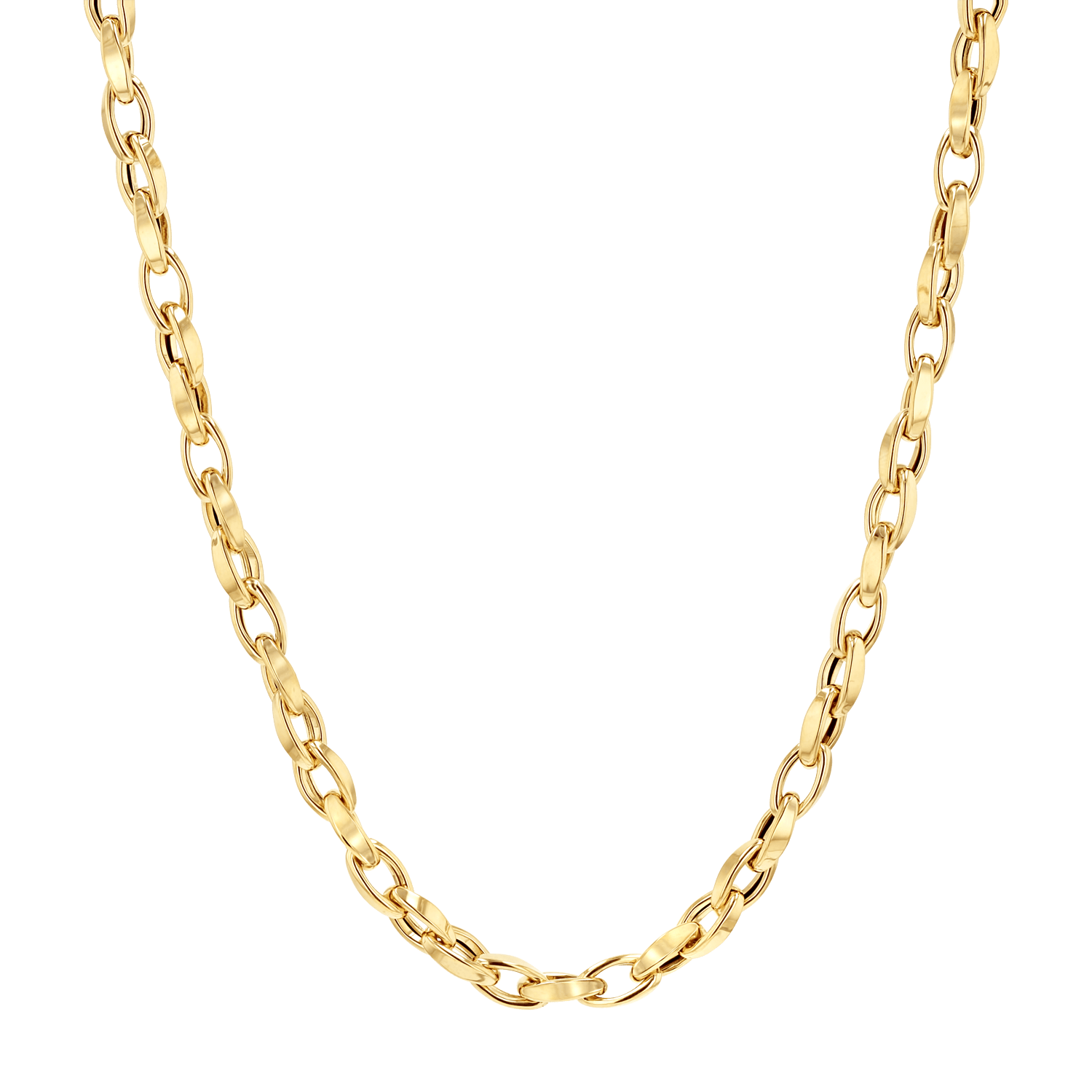 Celine Twist Link Chain Necklace - Lotus Diamond