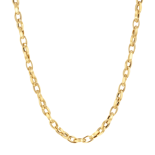 Celine Twist Link Chain Necklace - Lotus Diamond