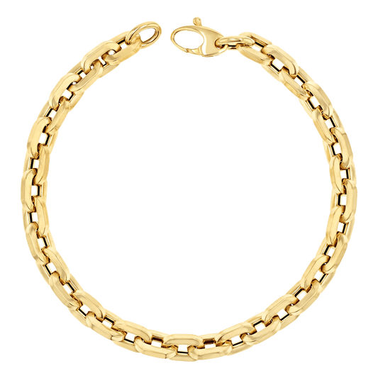 Chunky Box Chain Bracelet - Lotus Diamond