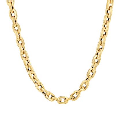 Chunky Box Chain Necklace - Lotus Diamond