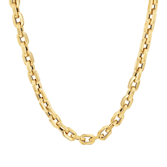 Chunky Box Chain Necklace - Lotus Diamond
