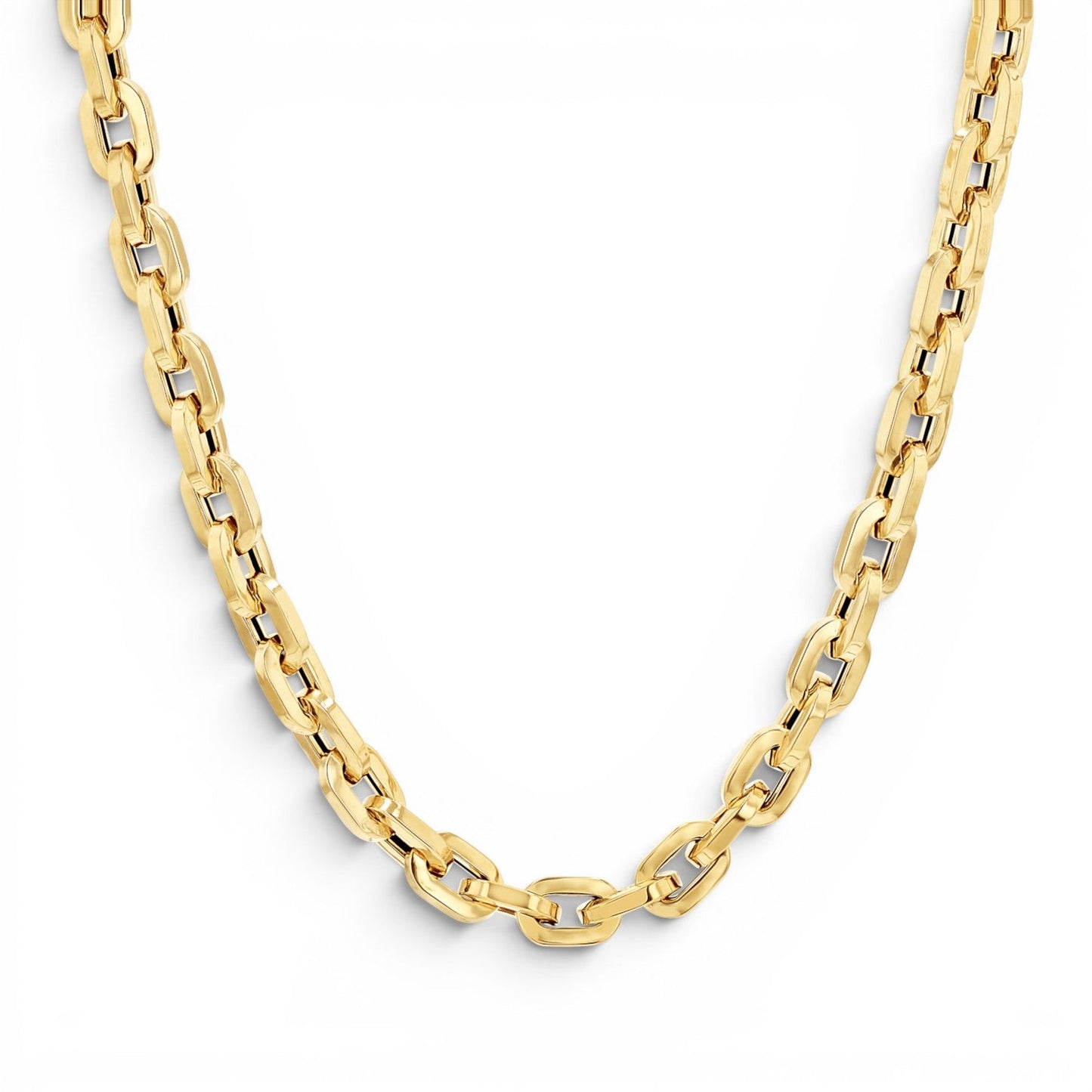 Chunky Box Chain Necklace - Lotus Diamond