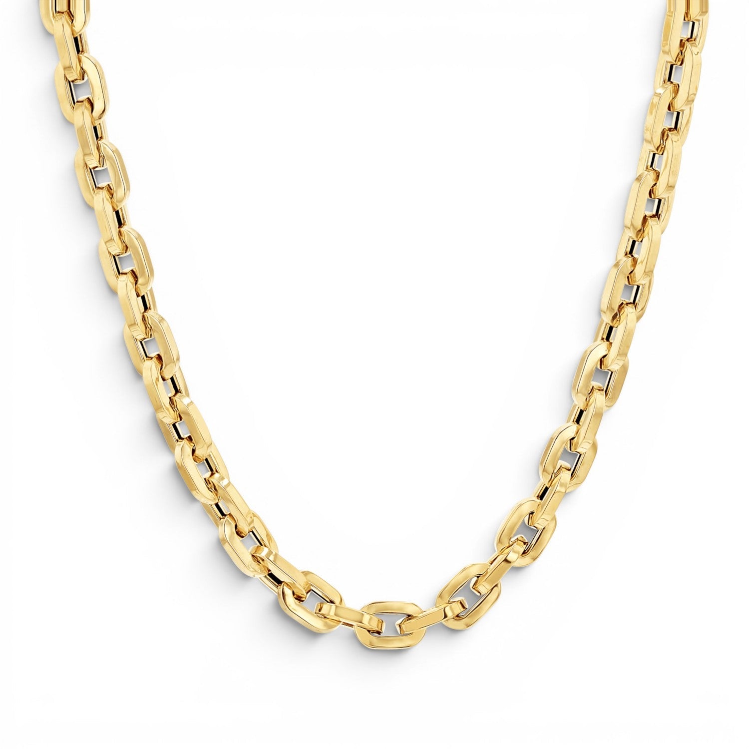 Chunky Box Chain Necklace - Lotus Diamond