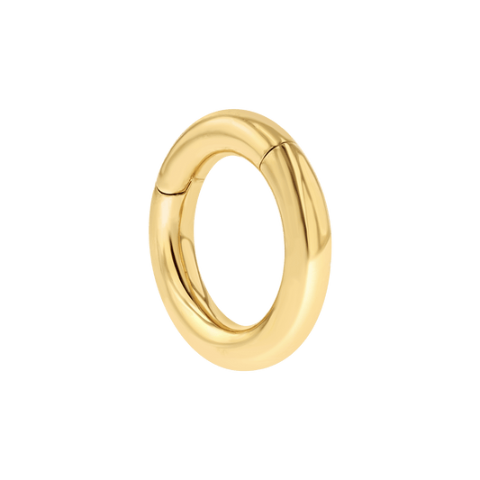 Chunky Round Charm Connector Clasp - Lotus Diamond