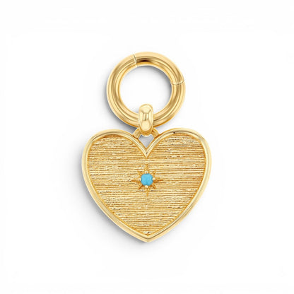 Chunky Round Charm Connector Clasp - Lotus Diamond
