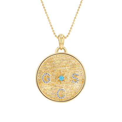 Circle of Life Diamond Multi Initial Necklace - Lotus Diamond