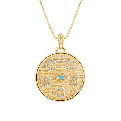 Circle of Life Diamond Multi Initial Necklace - Lotus Diamond