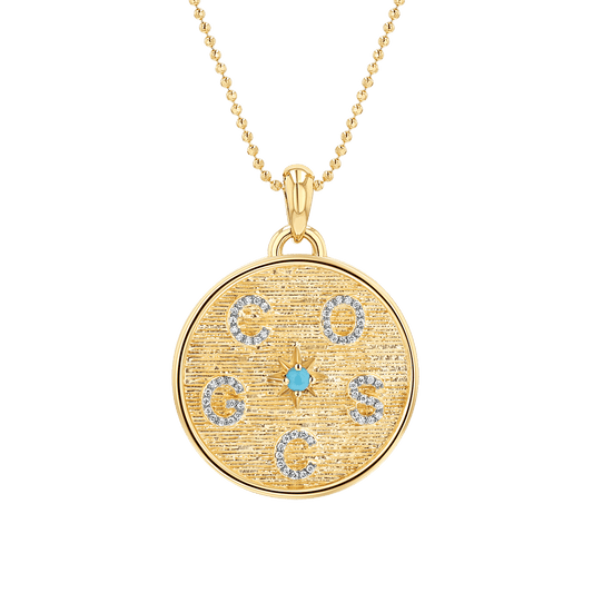 Circle of Life Diamond Multi Initial Necklace - Lotus Diamond