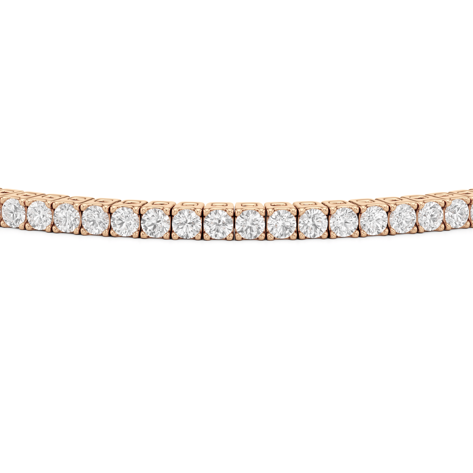 Classic 4 - Prong Round Lab Diamond Square Basket Tennis Bracelet - Lotus Diamond