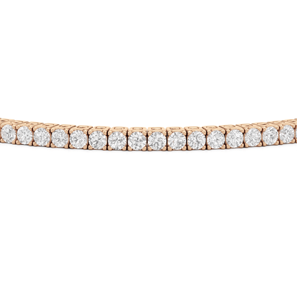 Classic 4 - Prong Round Lab Diamond Square Basket Tennis Bracelet - Lotus Diamond
