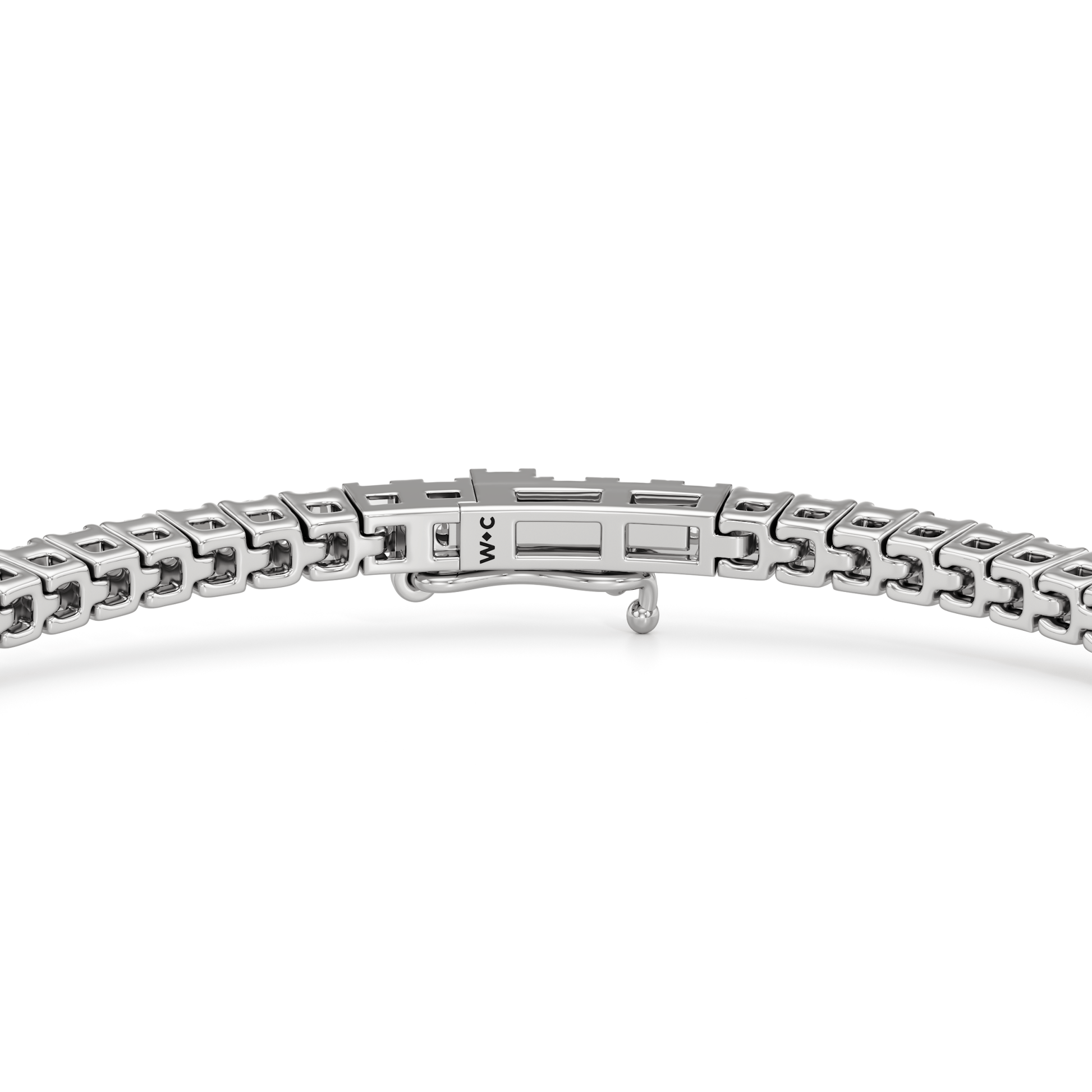 Classic 4 - Prong Round Lab Diamond Square Basket Tennis Bracelet - Lotus Diamond
