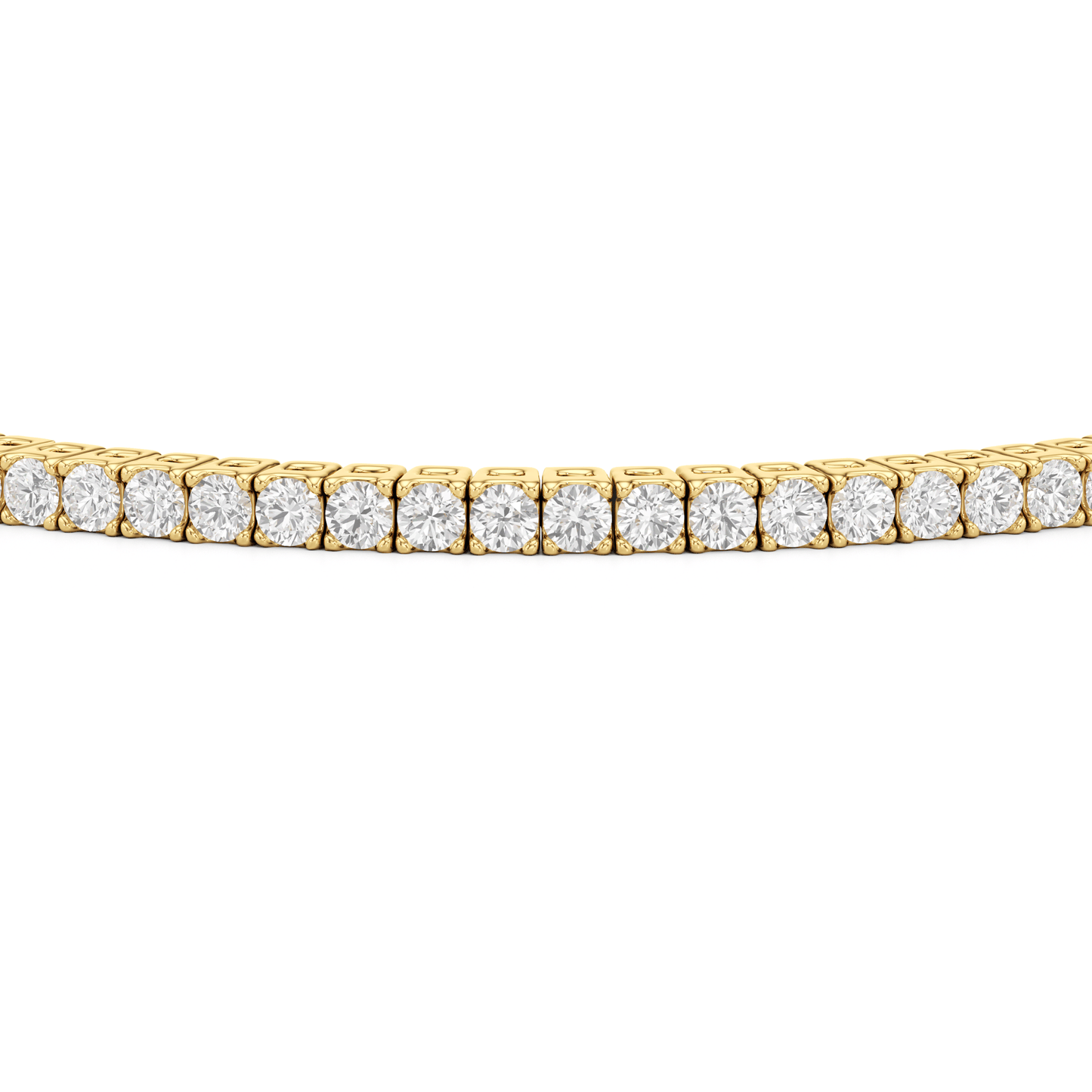 Classic 4 - Prong Round Lab Diamond Square Basket Tennis Bracelet - Lotus Diamond