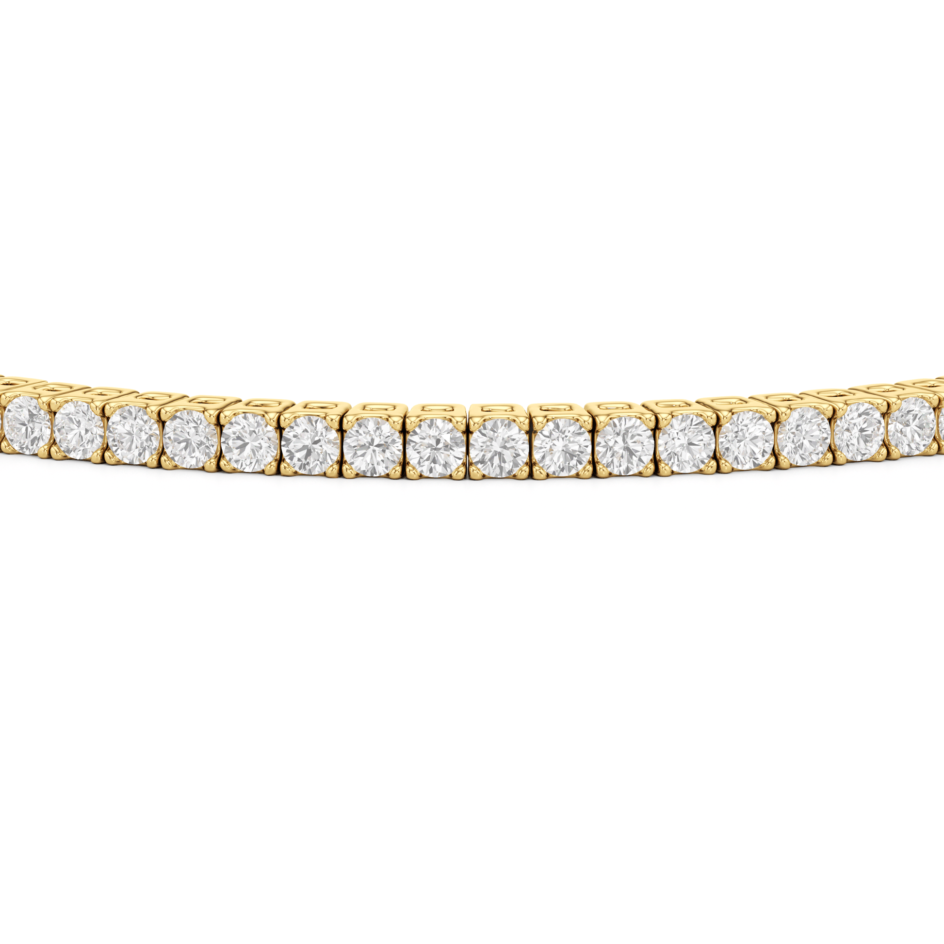 Classic 4 - Prong Round Lab Diamond Square Basket Tennis Bracelet - Lotus Diamond