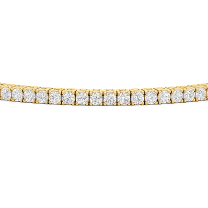Classic 4 - Prong Round Lab Diamond Square Basket Tennis Bracelet - Lotus Diamond
