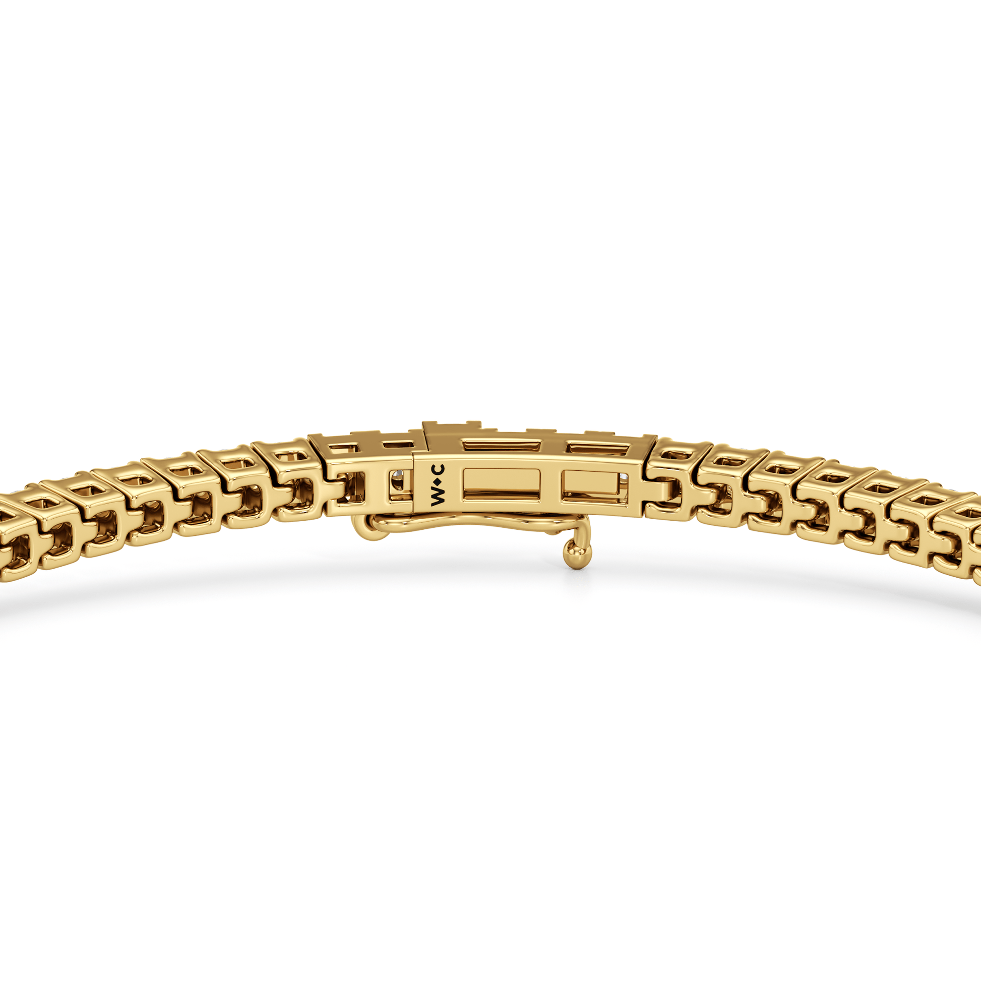 Classic 4 - Prong Round Lab Diamond Square Basket Tennis Bracelet - Lotus Diamond