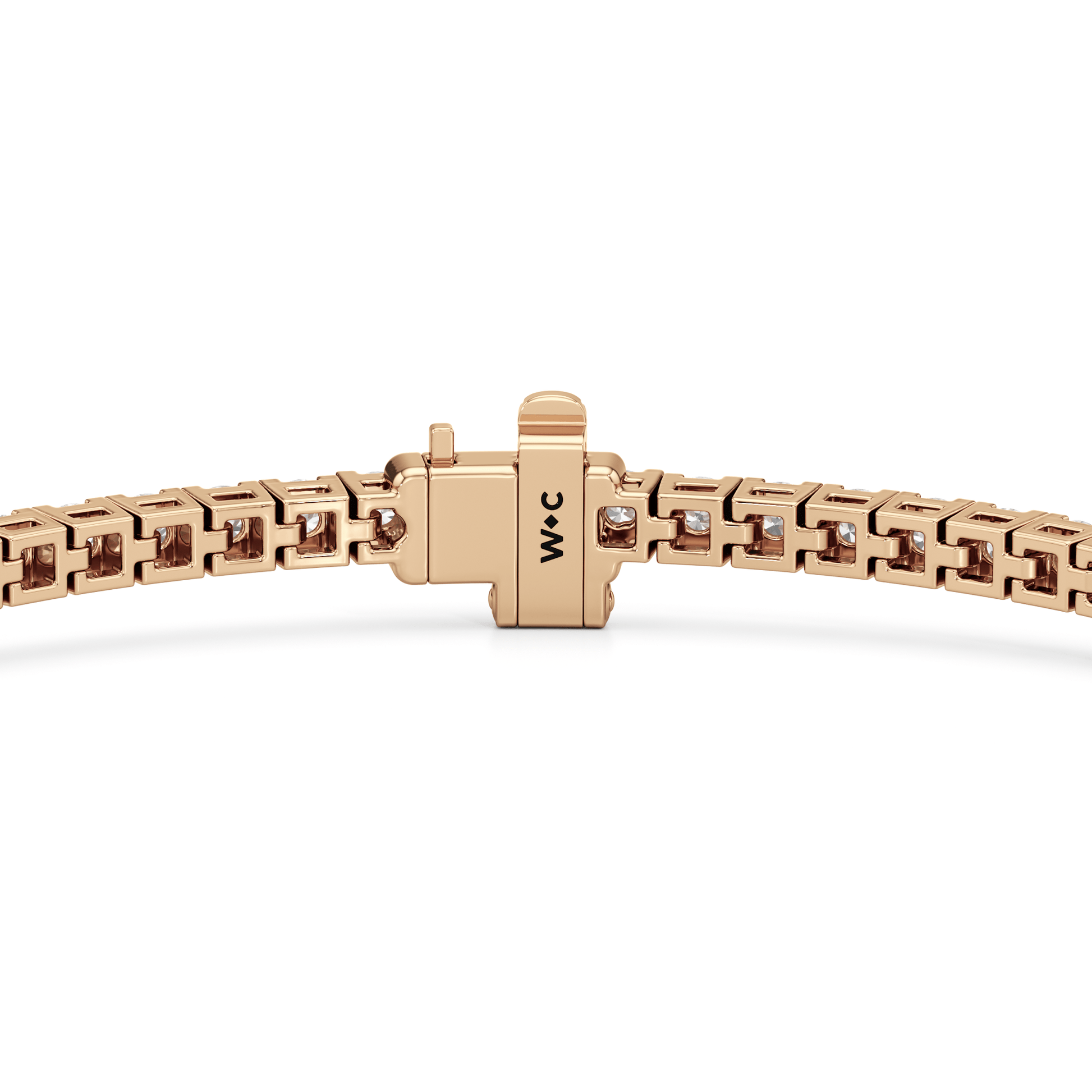 Classic 4 - Prong Round Lab Diamond Square Basket Tennis Bracelet - Lotus Diamond
