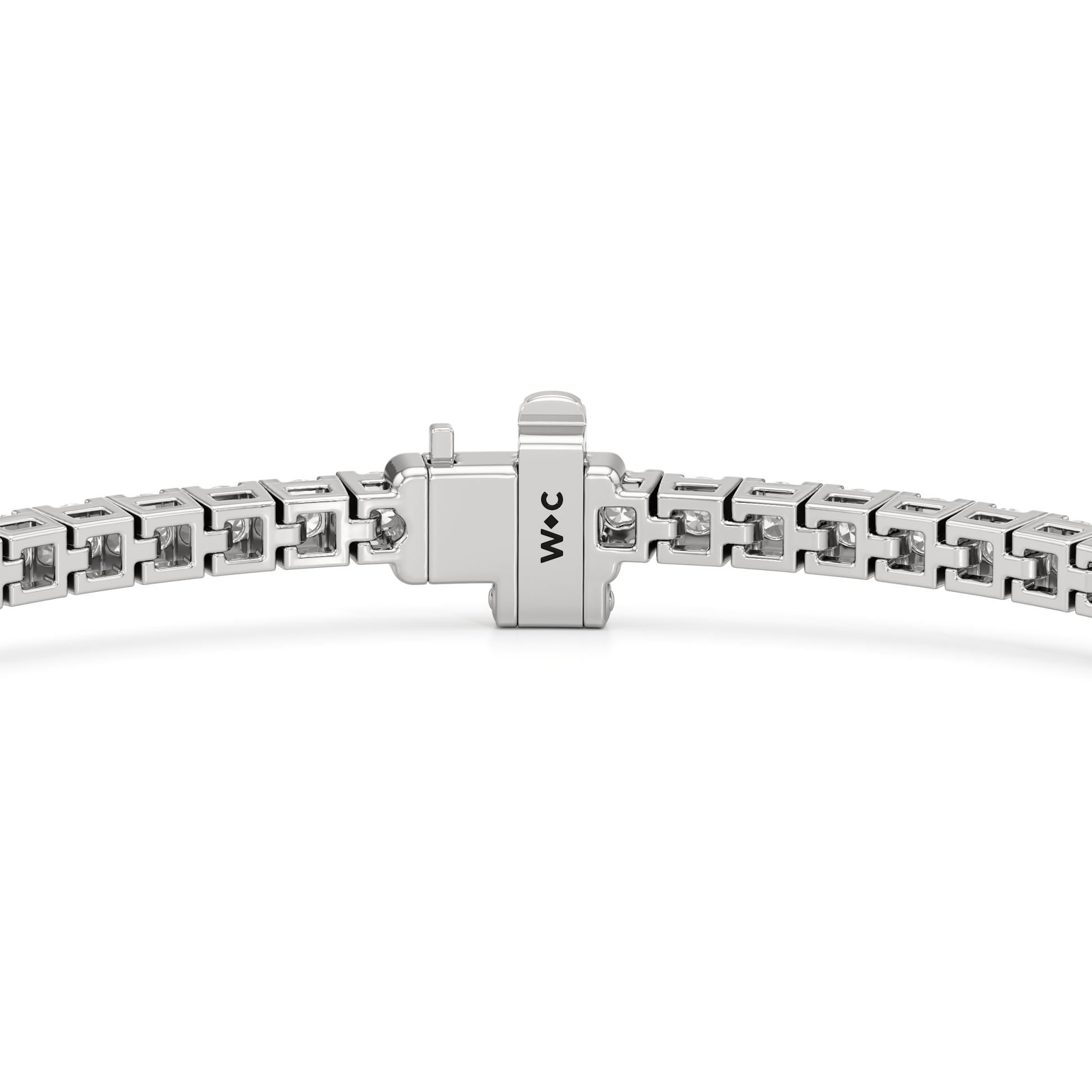 Classic 4 - Prong Round Lab Diamond Square Basket Tennis Bracelet - Lotus Diamond