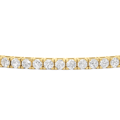 Classic 4 - Prong Round Lab Diamond Square Basket Tennis Bracelet - Lotus Diamond