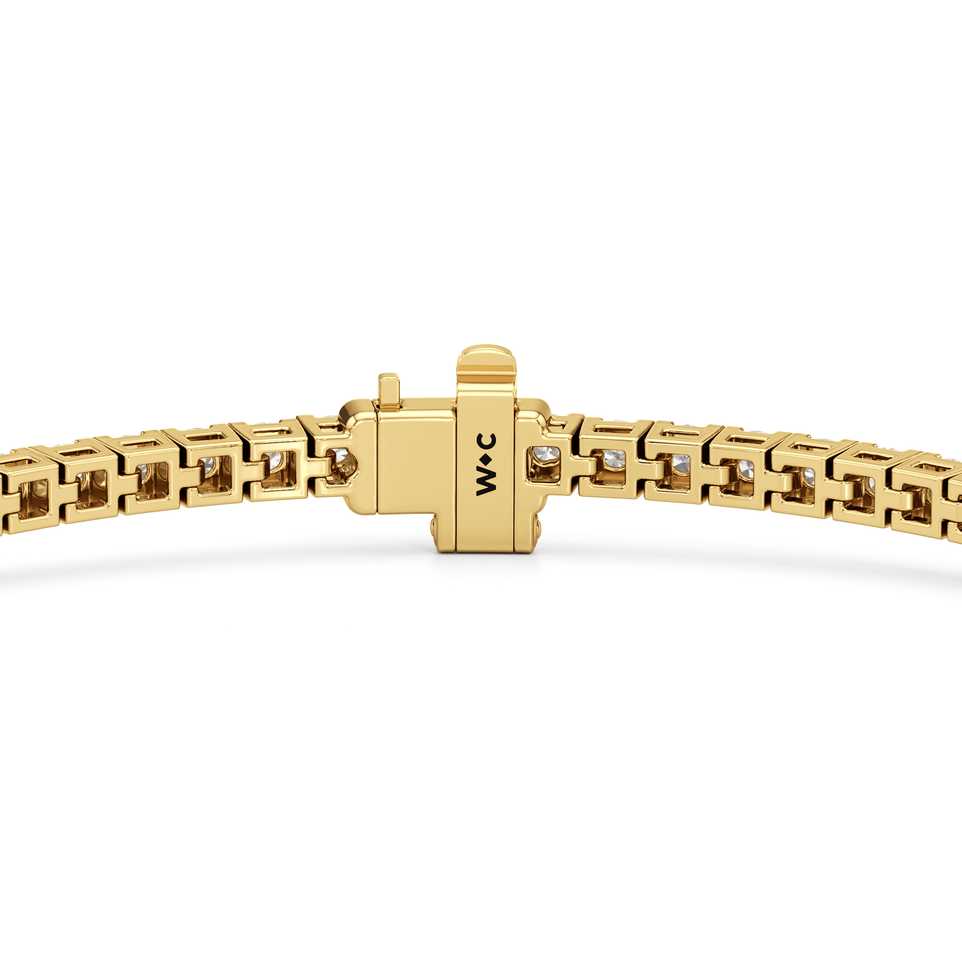 Classic 4 - Prong Round Lab Diamond Square Basket Tennis Bracelet - Lotus Diamond