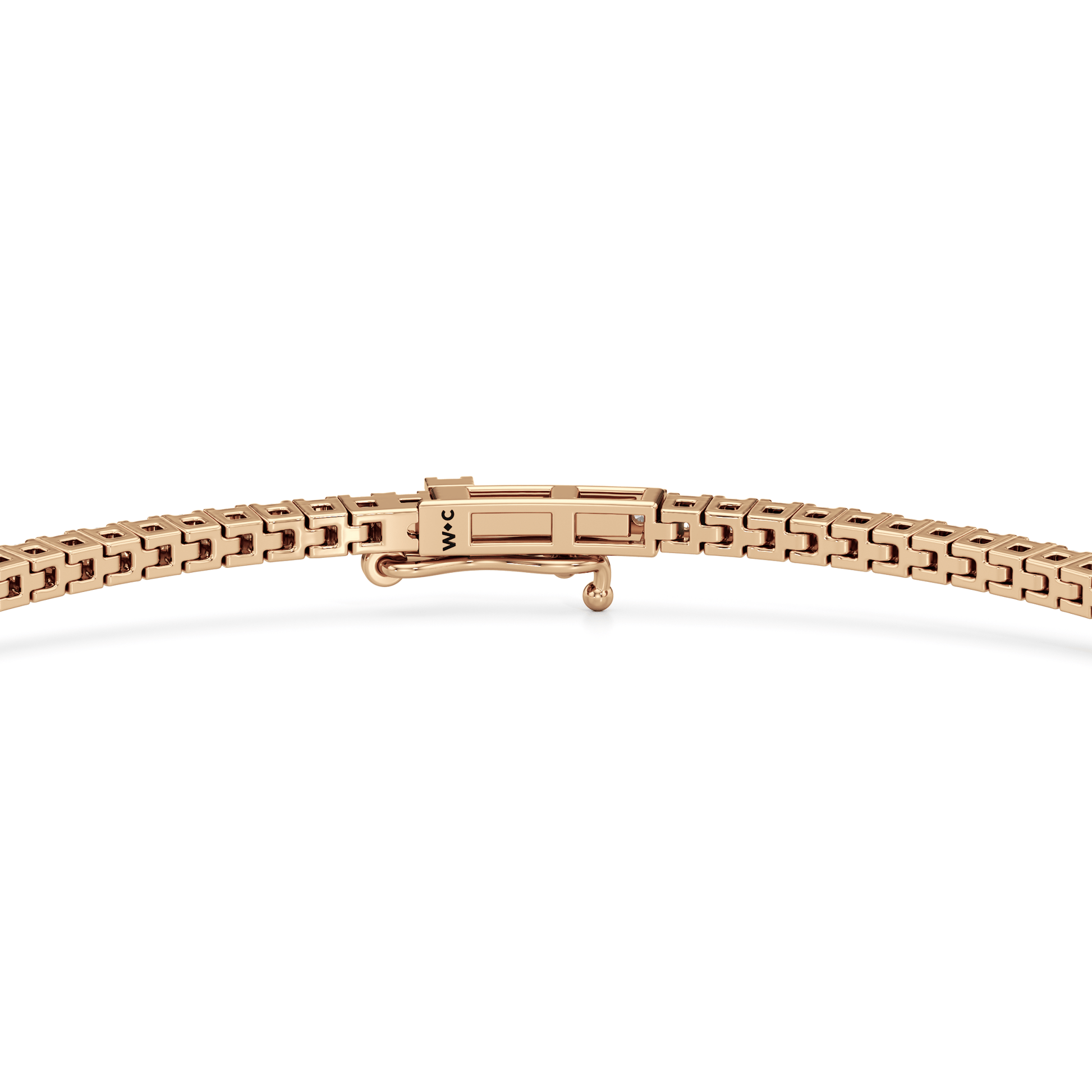 Classic 4 - Prong Round Lab Diamond Square Basket Tennis Bracelet - Lotus Diamond