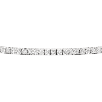 Classic 4 - Prong Round Lab Diamond Square Basket Tennis Bracelet - Lotus Diamond
