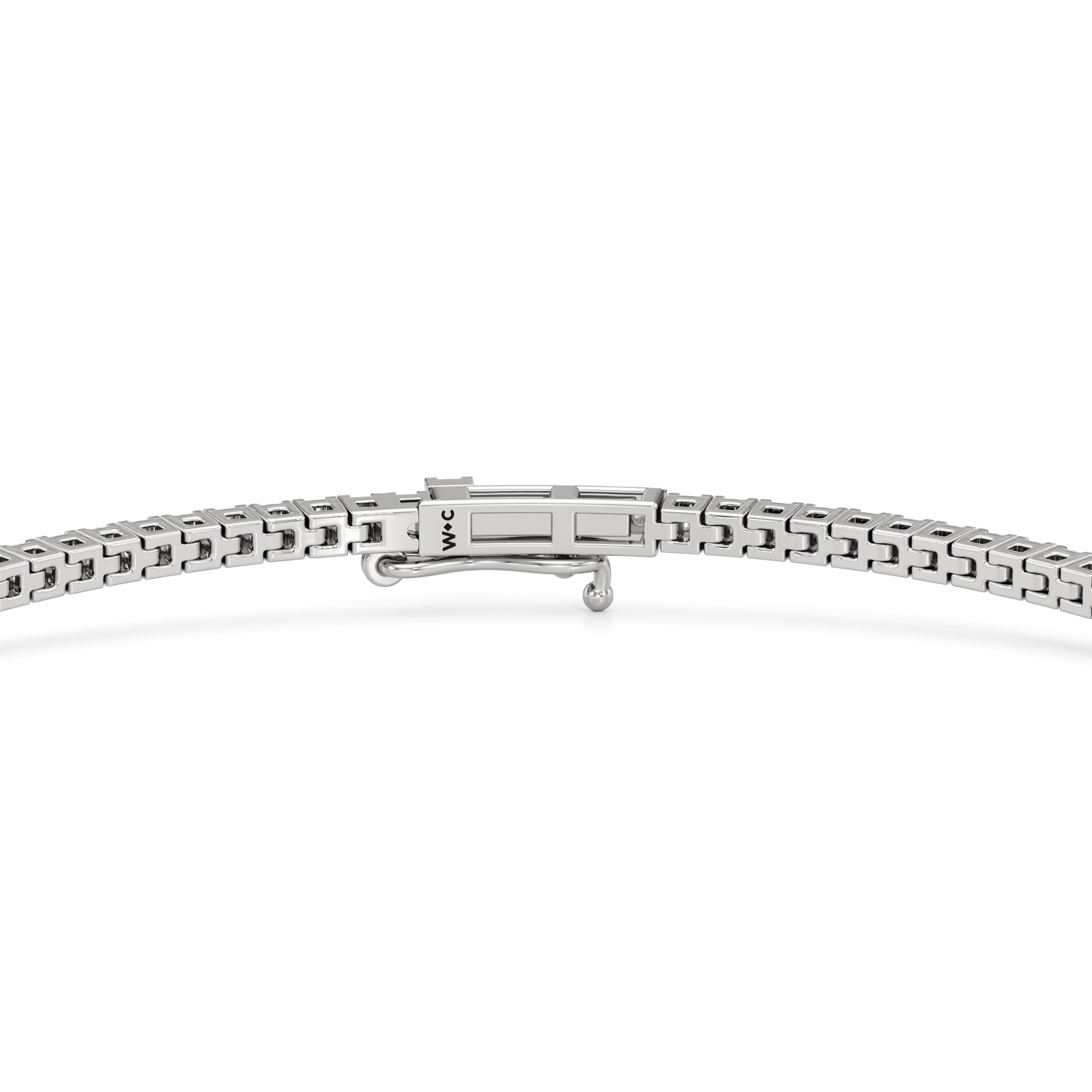 Classic 4 - Prong Round Lab Diamond Square Basket Tennis Bracelet - Lotus Diamond
