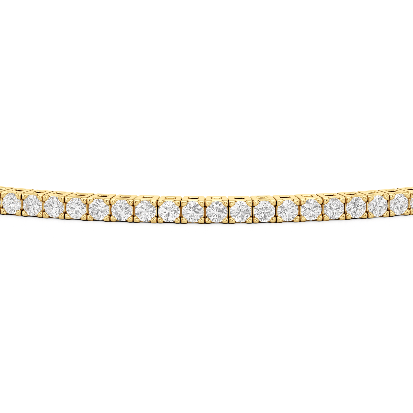 Classic 4 - Prong Round Lab Diamond Square Basket Tennis Bracelet - Lotus Diamond