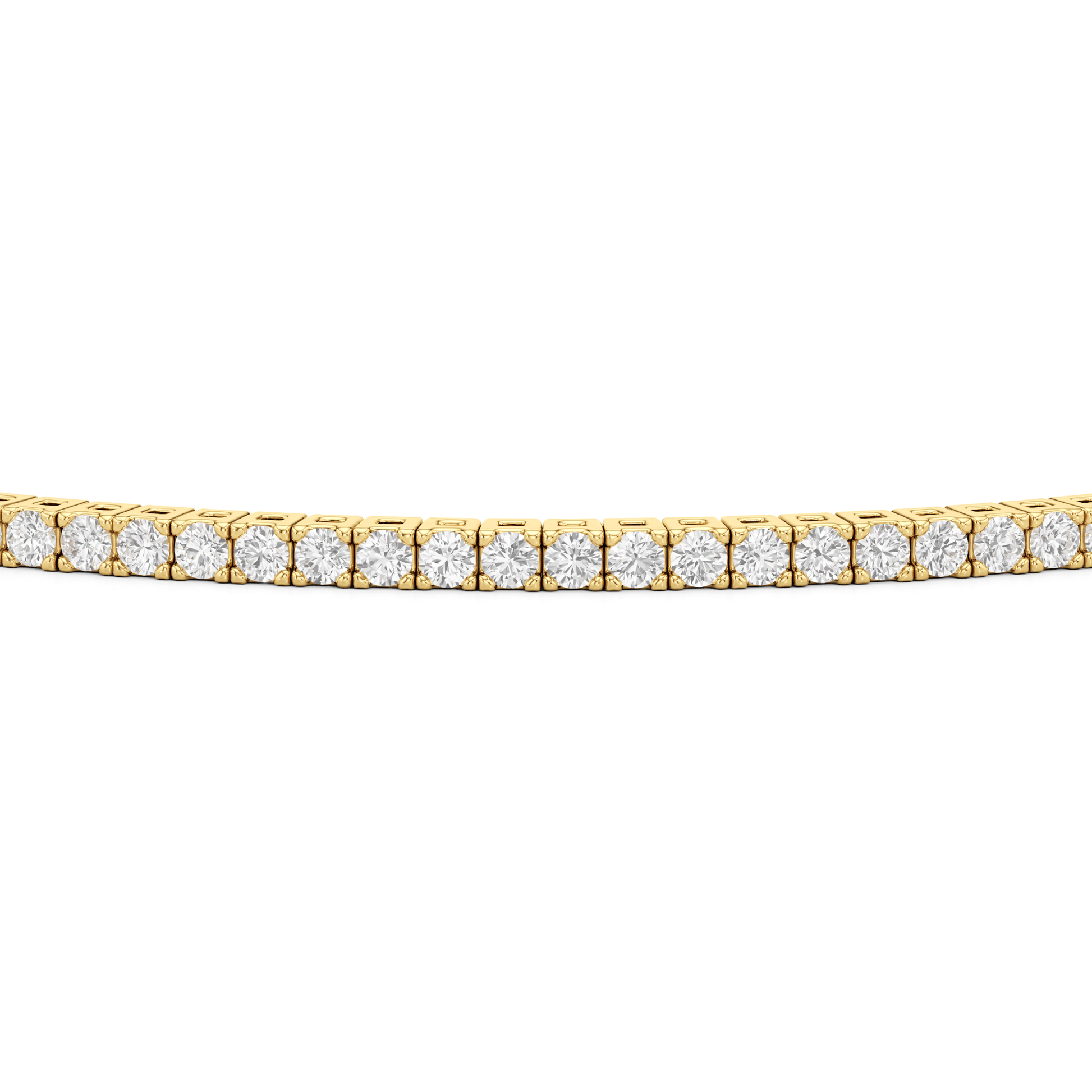 Classic 4 - Prong Round Lab Diamond Square Basket Tennis Bracelet - Lotus Diamond